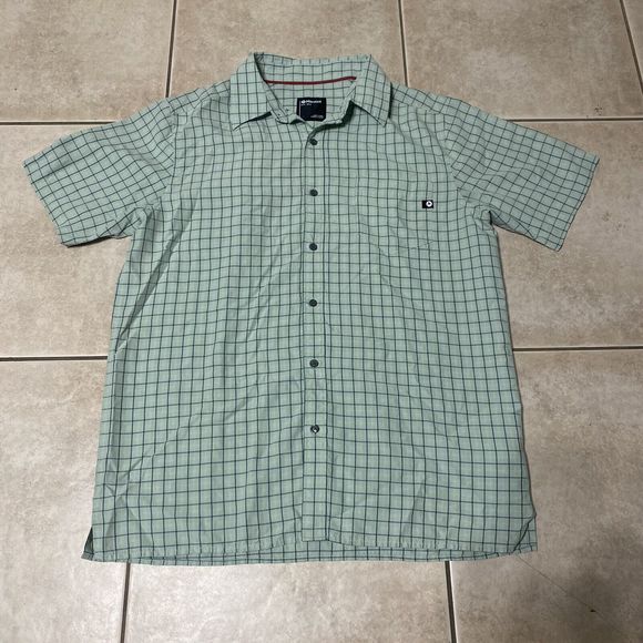Marmot Other - Marmot Green Plaid Men's Large Short Sleeve Button Down Shirt Hiking Outdoors